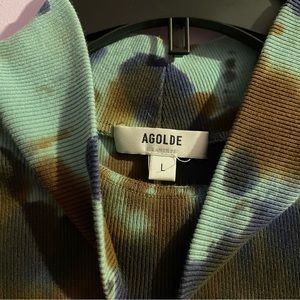 Agolde Mock Neck Top Size L slightly used .
